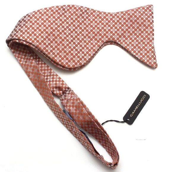 Men's Self tied Bow Tie Copper Color Bowtie - Picture 5 of 10